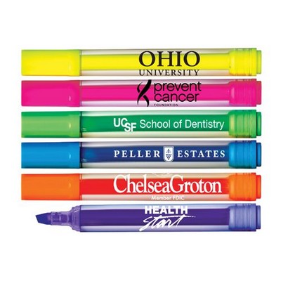 Liqui-Mark® Brite Spots® Clear Barrel Highlighter w/Broad Chisel Tip