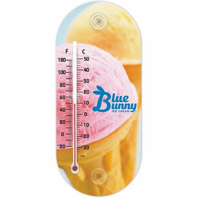 Full Color Indoor/ Outdoor Window Thermometer 7 7/8" x 3 1/8"