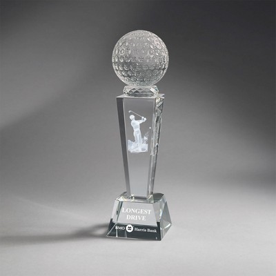 Crystal Column with Ball, Male Golf