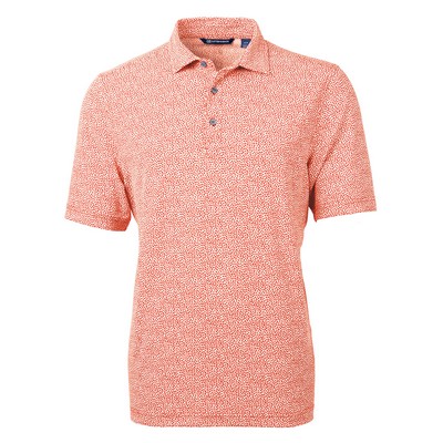 Cutter & Buck Virtue Eco Pique Botanical Print Recycled Mens Polo