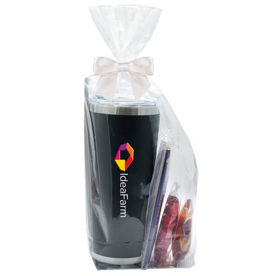 Promo Revolution - 20 Oz. Dual Walled Vacuum Sealed Tumbler w/Straw Gift Set