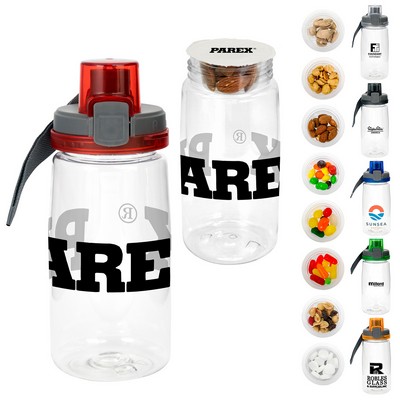 Locking Lid 18 oz Snack Bottle