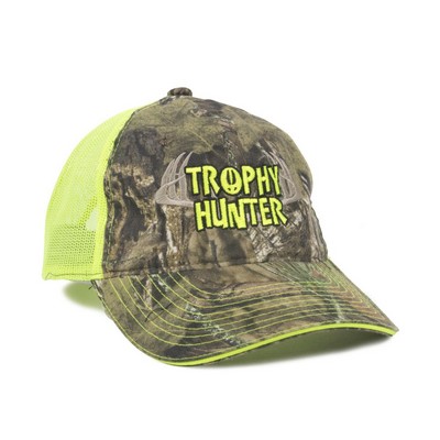 Washed Camo Cap w/Contrasting Mesh Back