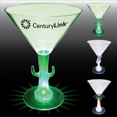 10 Oz. Plastic Lighted Novelty Stem Martini Glass