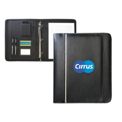 Leatherette Zippered Binder Padfolio