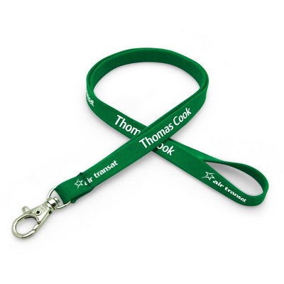 1/2" Silkscreened Tubular Lanyard w/ Deluxe Swivel Hook