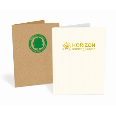 Foil Stamped Pocket Folders - Designer Papers - 1 Color Imprint