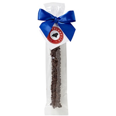 Milk Chocolate Covered Pretzel Rod - Dark Chocolate Chips