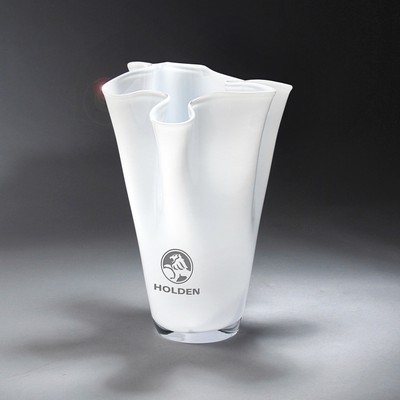 White Fluted Vase