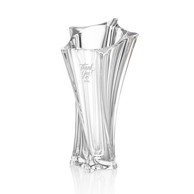 Manzini Waisted Vase - 11" Crystalline