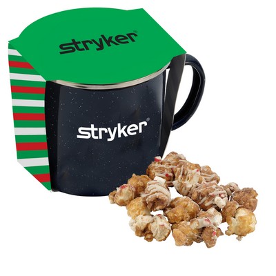 Promo Revolution - 16 Oz. Specked Camping Mug Gift Set w/Hot Chocolate Peppermint Popcorn