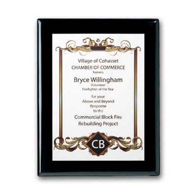 SpectraPrint Plaque - Ebony/White 9"x12"