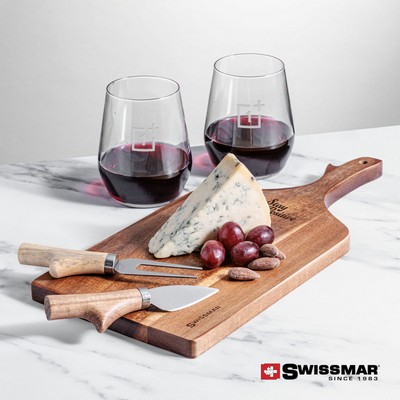 Swissmar® Paddle Board & 2 Germain Stemless Wine