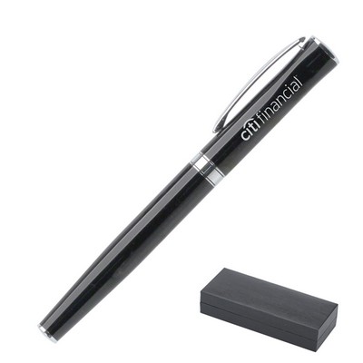 Sonoma Black Enamel Rollerball Pen