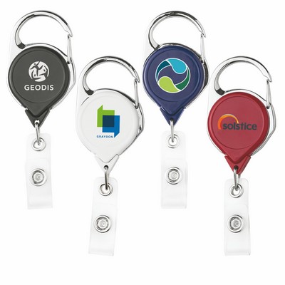 Carabiner Retractable Badge Reel w/belt clip