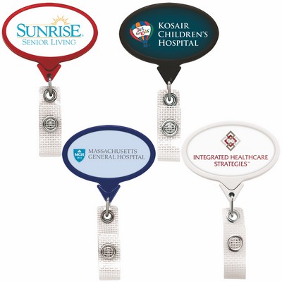 Jumbo Anti-Microbial Oval Retractable Badge Reel