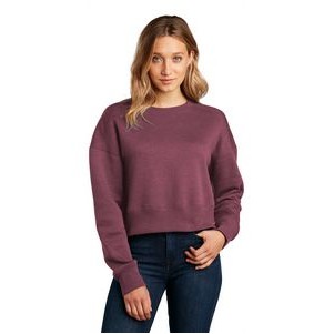 District® Women's Perfect Weight Fleece Cropped Crew-Neck Sweatshirt