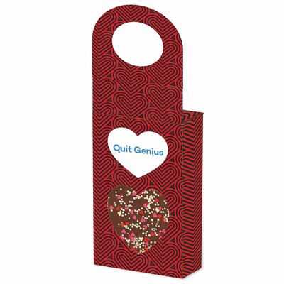 Belgian Chocolate Bar Wine Hanger (1 Oz..) - Milk Chocolate w/ Festive Valentine's Day Sprinkles