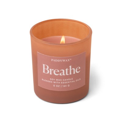 Wellness 5 Oz Rust Red Milky Matte Glass Vessel - Breathe