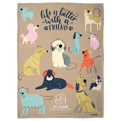 Polar Fleece Blanket 50" x 60" 300GSM - Full Color