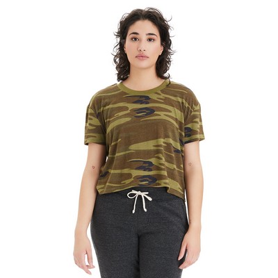 Alternative Ladies' Printed Headliner Cropped T-Shirt