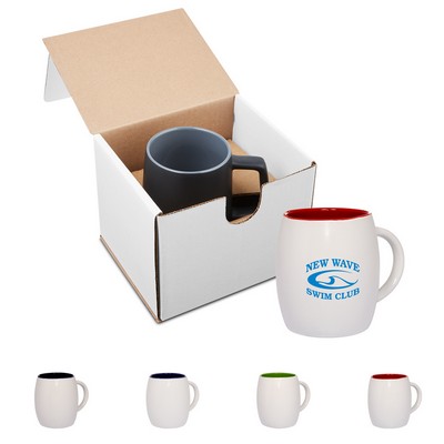 14 Oz. Morning Show Barrel Mug in Individual Mailer