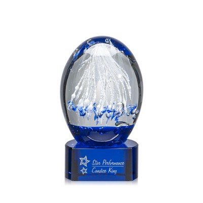 Starburst Award on Blue Base - 5" High