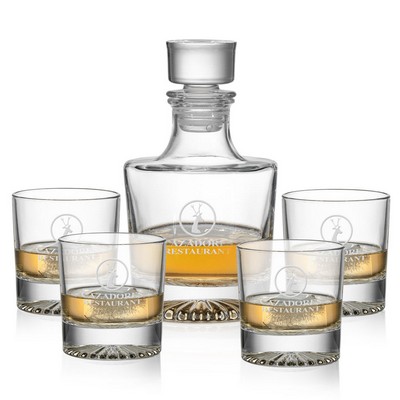 Romford Decanter & 4 On-the-Rocks