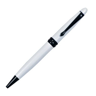 Ulster Ballpoint Pen w/White Plated Barrel