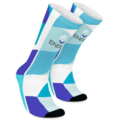 Custom Dye Sublimation Dress Socks (Factory Direct - 10-12 Weeks Ocean)