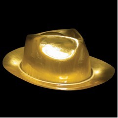 Gold Plastic Fedora