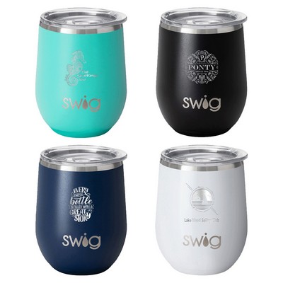 Swig® 12 Oz. Matte Stemless Standard Wine Cup (Laser)