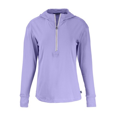 Cutter & Buck Ladies Daybreak Eco Recycled Half Zip Hoodie