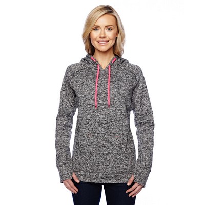 J AMERICA Ladies' Cosmic Contrast Fleece Hooded Sweatshirt