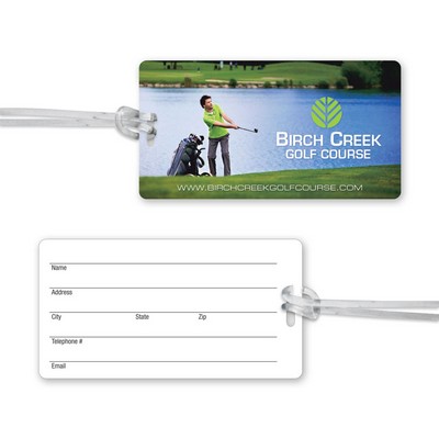 Ultra-Thin Luggage Tag with Clear Strap