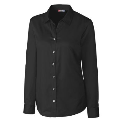 Clique Avesta Stain Resistant Womens Long Sleeve Button Down Shirt