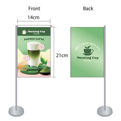 DisplaySplash Tabletop Vertical Flag - Double Sided