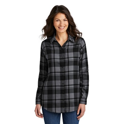 Port Authority® Ladies Plaid Flannel Tunic