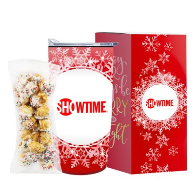 Promo Revolution - 20 Oz. Straight Tumbler W/ Plastic Liner Holiday Greetings Gift Set