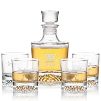 Buxton Decanter & 4 On-the-Rocks