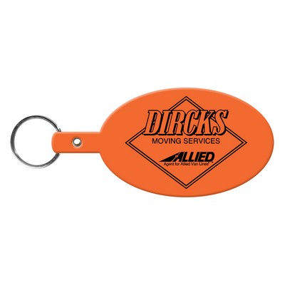 Large Oval Flexible Key Tag