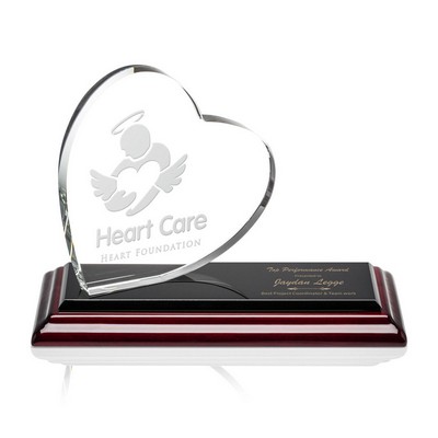 Northam Heart Award - Starfire/Rosewood 3"x7"