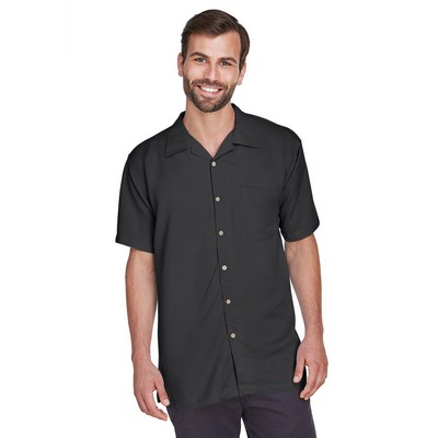 Harriton Men's Bahama Cord Camp Shirt