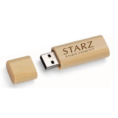 Bamboo USB Flash Drive w/Key Chain (16 GB)