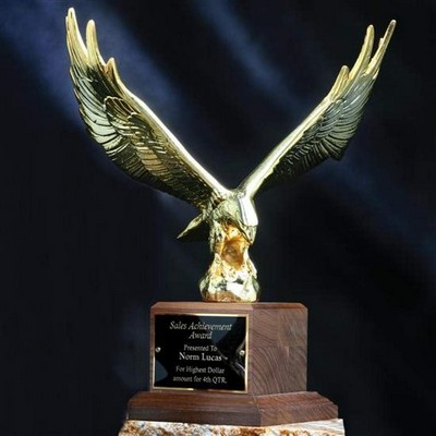 Majestic Eagle - 24K Gold/Walnut 11"