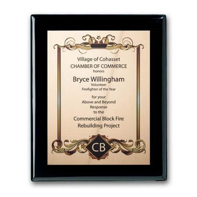 SpectraPrint Plaque - Ebony/Brass 10½"x13"