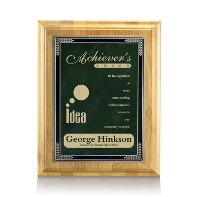 Bamboo/Cardinal Plaque - Bamboo/Green 7"x9"