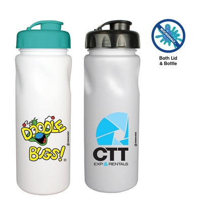 24 Oz. MicroHault Cycle Bottle w/Flip Top Cap (Full Color Digital)