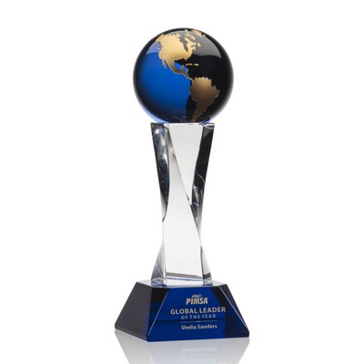 Langport Globe Award - Optical Blue/Gold 11½"