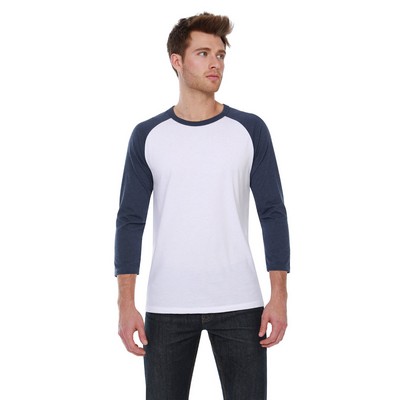 STAR TEE Men's CVC Three-Quarter Sleeve Raglan